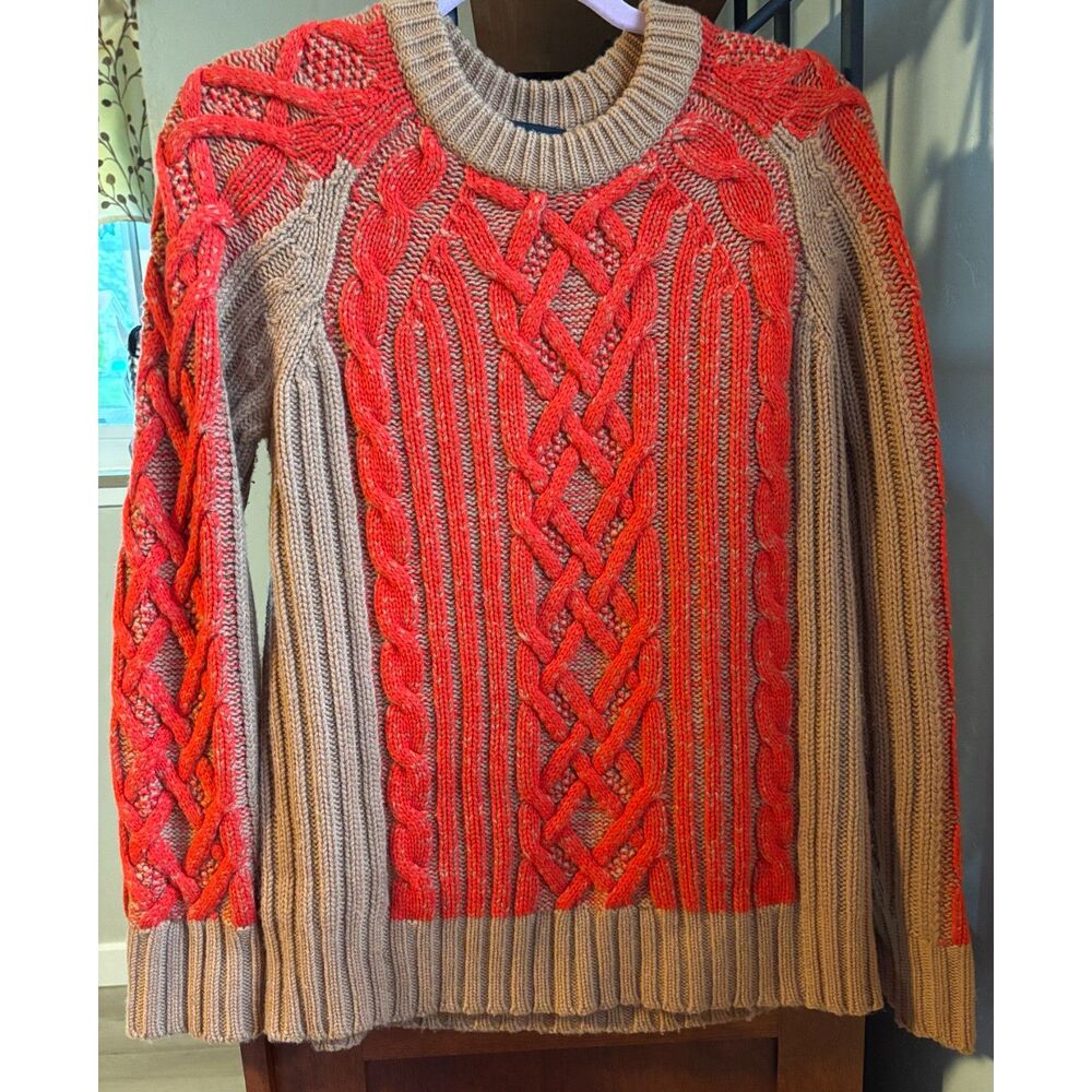 Rag & Bone Lorraine Wool Cable-Knit Pullover Sweater Sz S